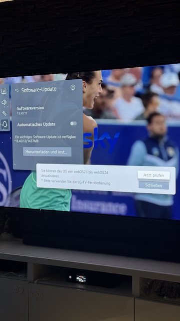 Update auf 13.40.12 + webOS24 angeboten