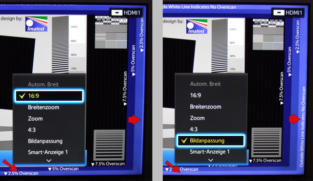 Overscan Bei Bildformat \"16:9\" über HDMI