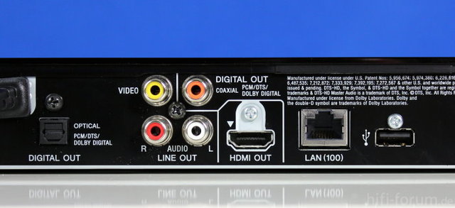 Sony BDP S490 AnschluesseRueckseite2