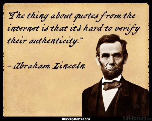 Abraham Lincoln Internet Quote