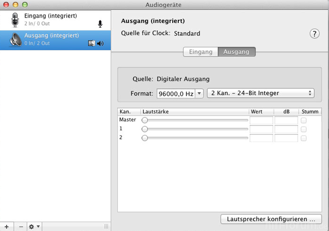 soundeinstellungen macmini