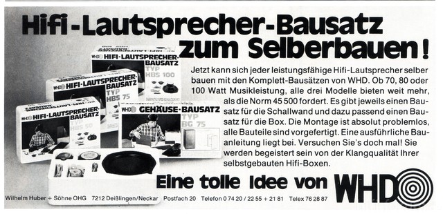 WHD Lautsprecher-Baustze 1978