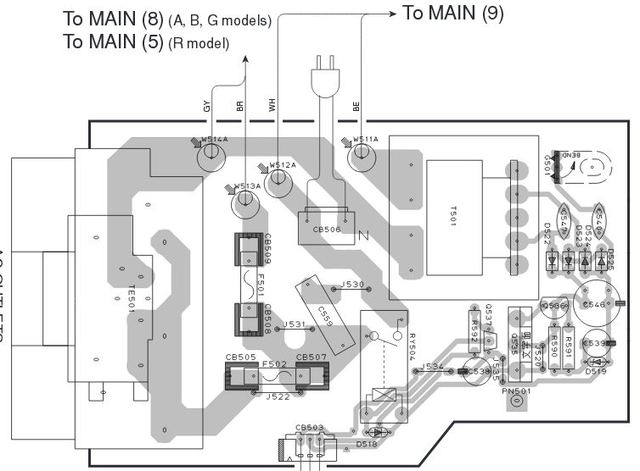 Yamaha AX-397 P.C.B. MAIN 4