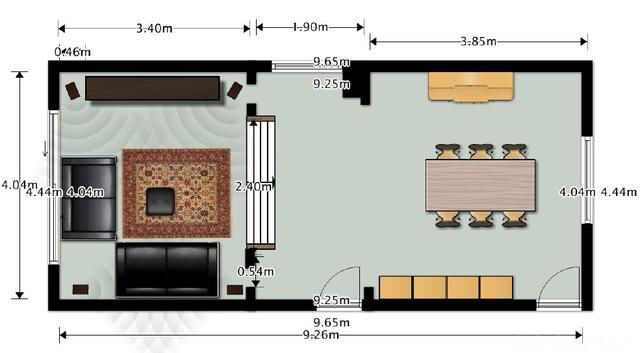 Grundriss Wohnraum