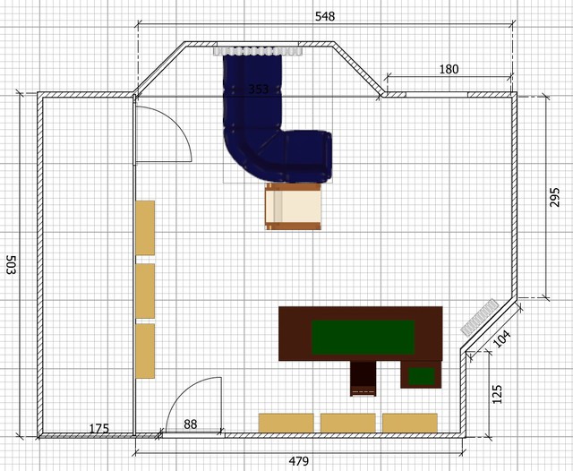 Grundriss mit Mbeln