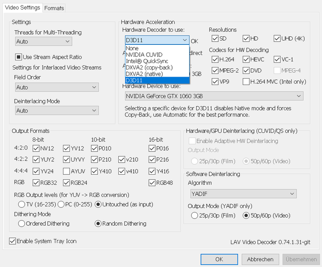 for windows instal LAV Filters 0.78