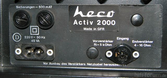 Heco Active 2000 Ohne "k"