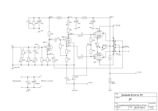 Endstufe EL84 UL PP