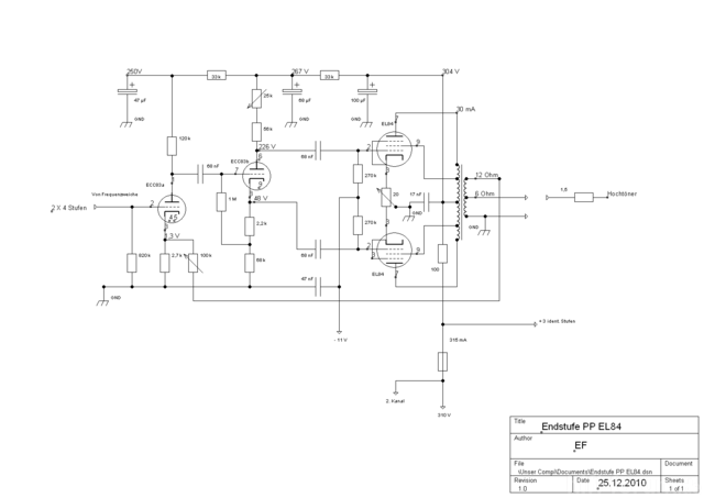 Endstufe PP EL84