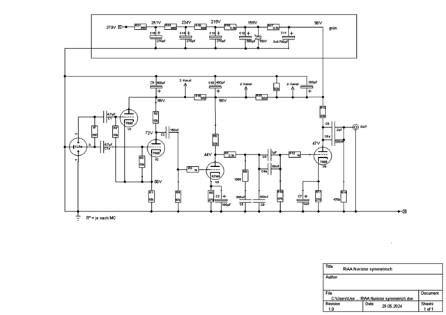 RIAA Nuvistor symmetrich