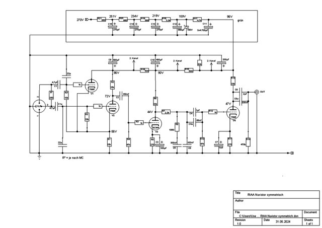 RIAA Nuvistor symmetrich