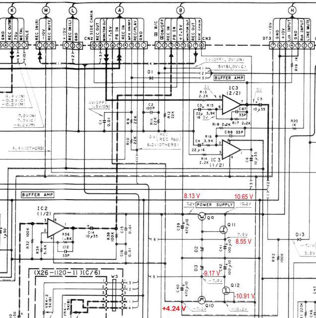 Auszug Schaltplan Kenwood KX-880G