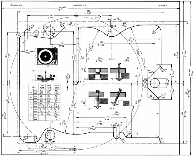 Dual Einbauschablone 1218er Gre