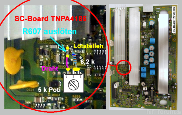 R607 - SC-Board - TNPA4186AB - TH-50PV70 Modifizierung