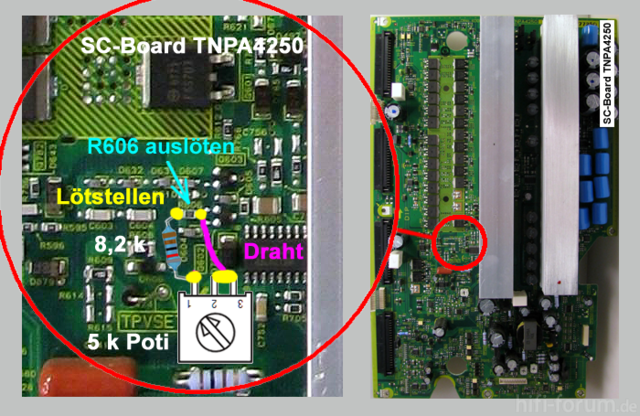 R607 - SC-Board - TNPA4250 - TH-42PZ700 Modifizierung