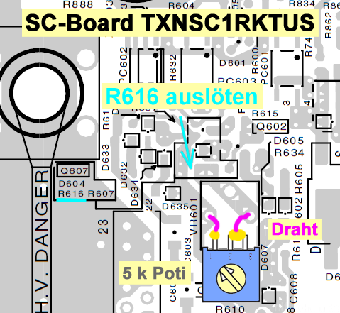 R616(markiert) - TXNSC1RKTUS - TH-46PZ85U SC-BOARD