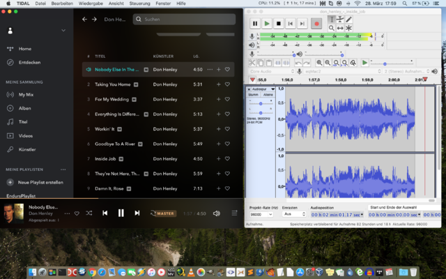 Audacity und TIDAL Capture