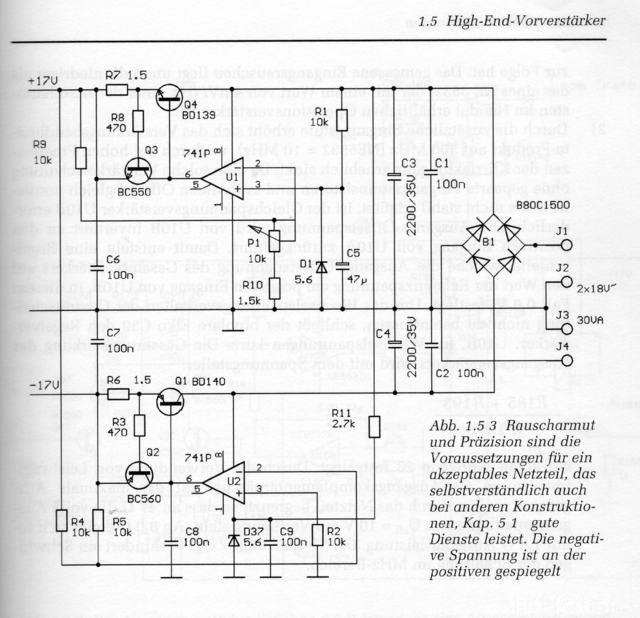 Vorverstärker-Netzteil