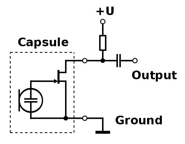 640px Electret Condenser Microphone Schematic  Svg