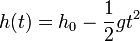 Free fall Formular