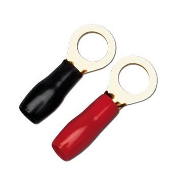 16 Mm Ring Kabelschuhe Mit 12 Mm Loch Rot Schwarz 2 Stueck RKS 16 12 P2