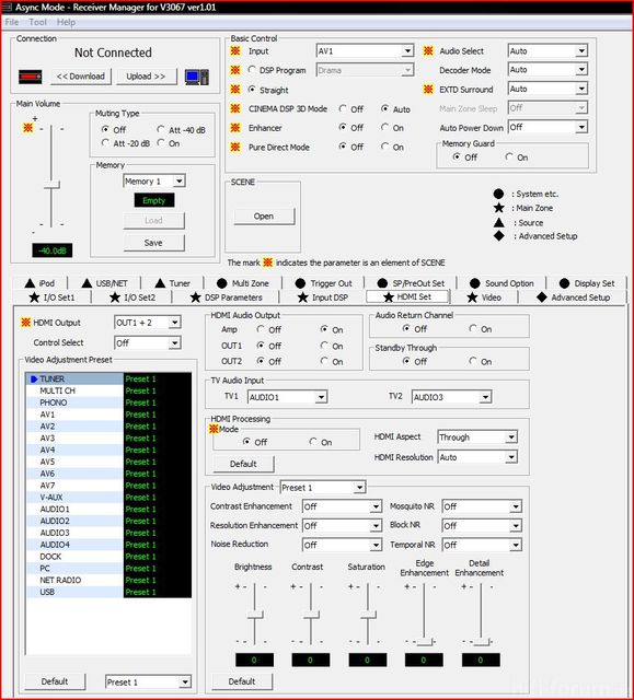 Yamaha Receiver Manager