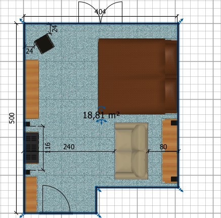 Wohnzimmer - Grundriss