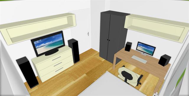 Mein Zimmer als 3D Bild