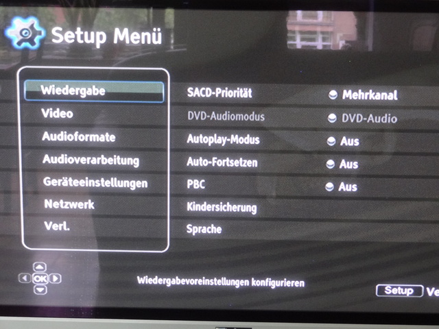 Setup Wiedergabe Am OPPO