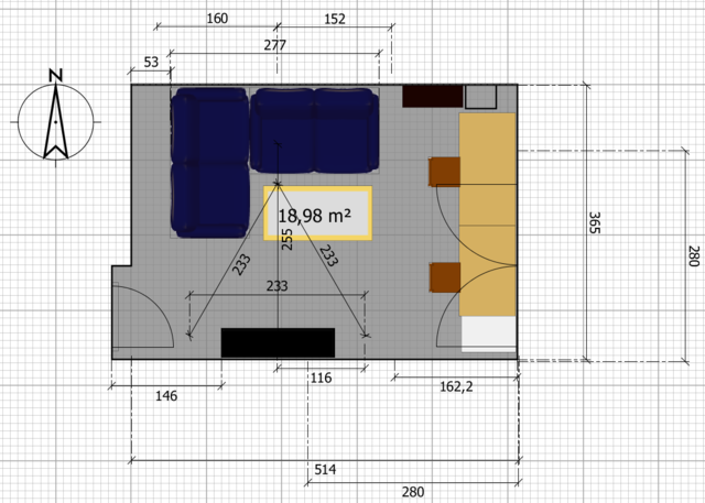 Wohnzimmer Grundriss