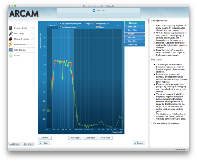 Dirac-Messung Subwoofer ohne Antimode