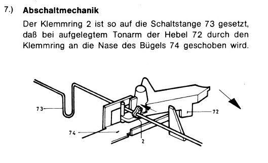 Abschaltmechanik Nummeriert