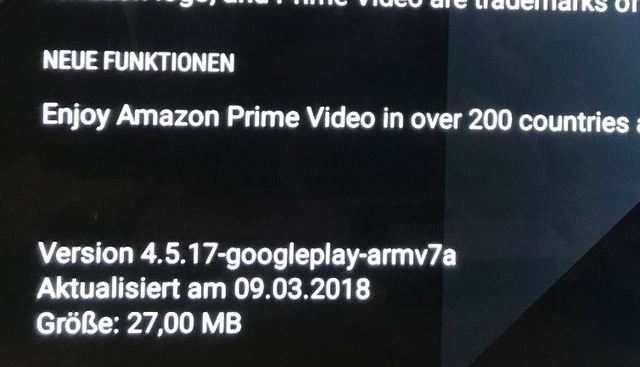 Version Der Amazon Prime App