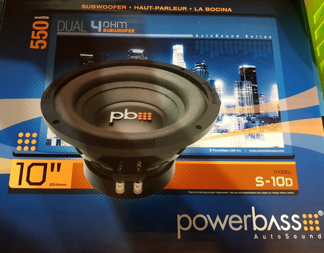 Powerbass S-10D Dual 4 Ohm Subwoofer