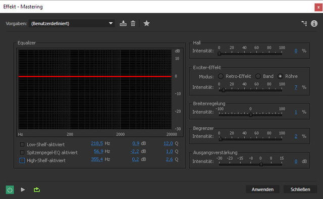 Adobe Audion Mastering Tools