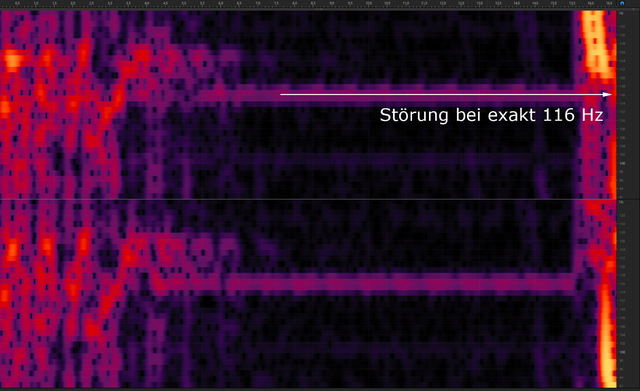 Strsignal bei 116 Hz