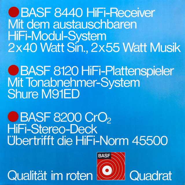 Werbepanel - BASF - HIFI-System