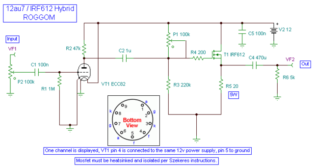 12AU7-Tube-IRF612-Mosfet-Headphone-Amp