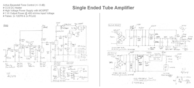 12DT8 PCL82 SE Amp Endaufbau - Gesamtschaltplan