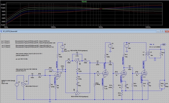 12DT8 PCL82 SE Amp Endaufbau - LT-Spice-Simulation