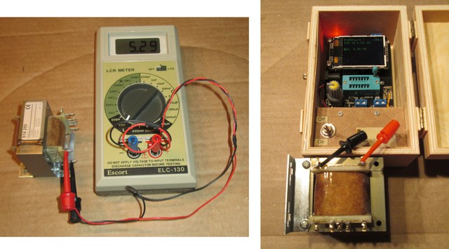 Induktivitätsmessung: Conrad-12V-Trafo