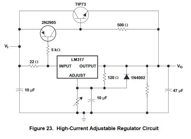 LM317 High Current Adjustable Regulator