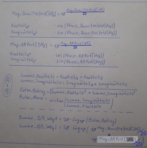 Pegel Addition / Formeln / Rechenvorschriften / Excel (Korrigiert 2)