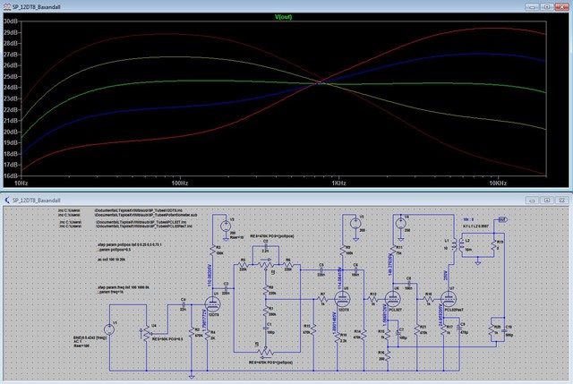 Schematic 12DT8 U PCL82 SE-Amp Amplitudengang Mit Variablen Klangstellern