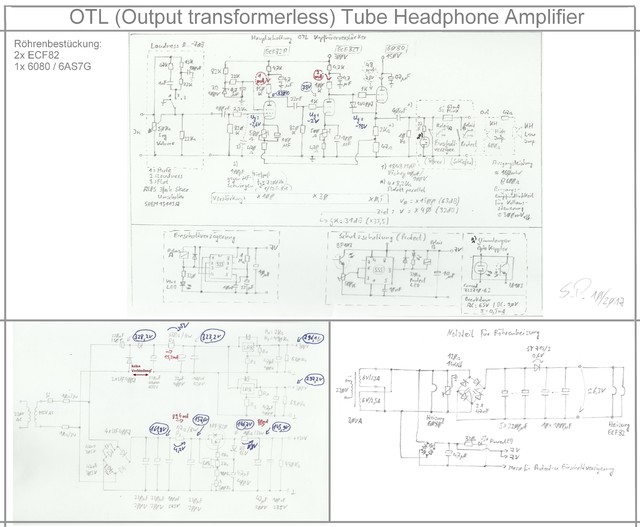 Schemativ: OTL HeadphoneAmp 6080 Und ECF82 (EndVersion)