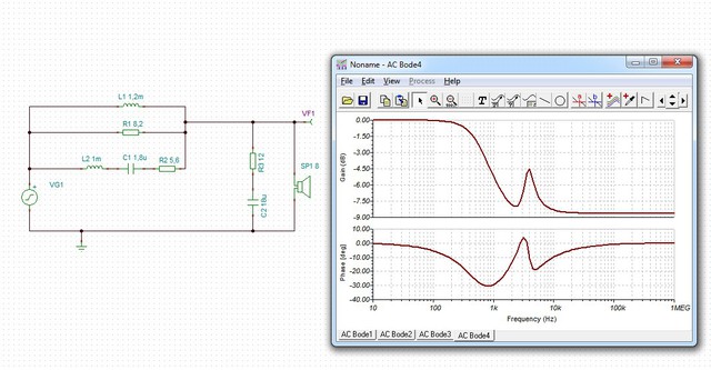 ShelvingFilter u Impedanzkorrektur Schematic