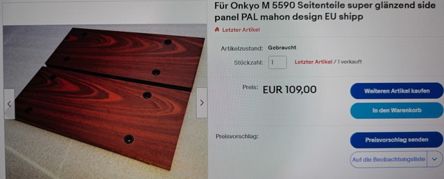 Holzseitenteile Onkyo M-5570