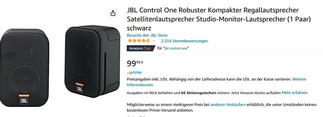 jbl control one