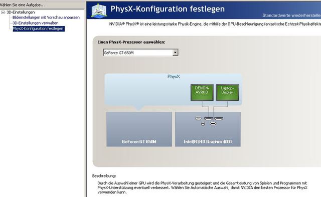 Nvidia Systemmenü