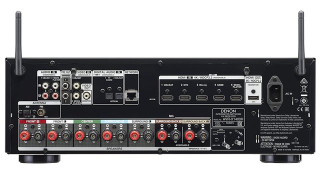 Denon AVRX1400H Rückseite
